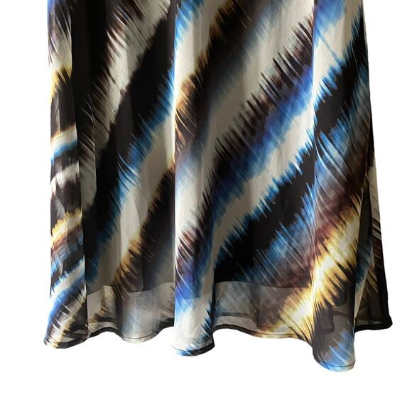 Trina Turk NWT Full Length Maxi Skirt Flowy Lettuce Hem Country Western Boho 8 - Picture 3 of 8